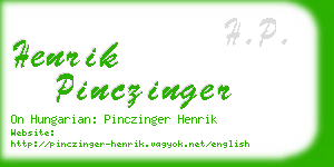 henrik pinczinger business card